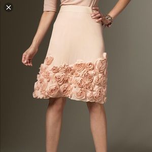 Talbots pink rosette skirt